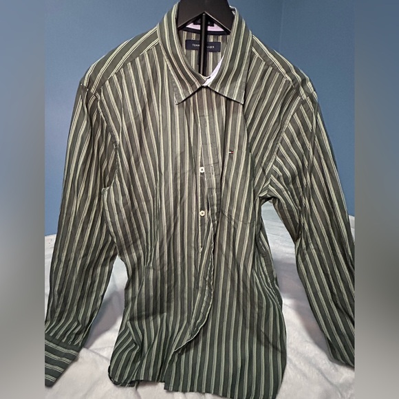 Tommy Hilfiger Other - Tommy Hilfiger Olive Striped Men's Shirt